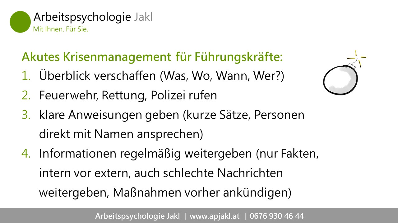 Akutes Krisenmanagement für Führungskräfte