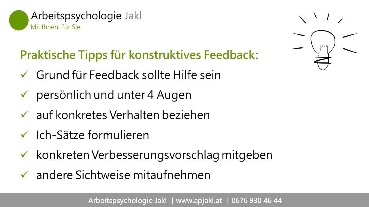 Praktische Tipps für konstruktives Feedback.